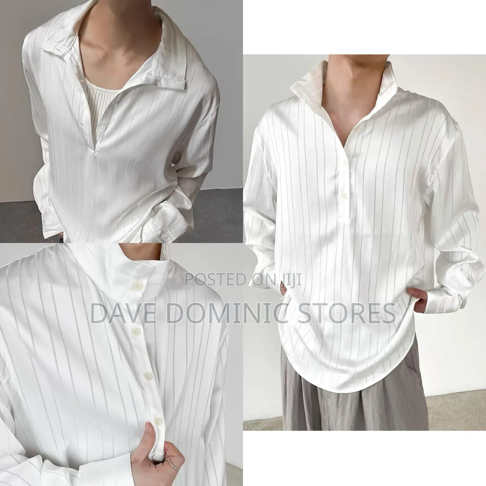 Shiny Silk Free Fit Couture Long Sleeve Shirts