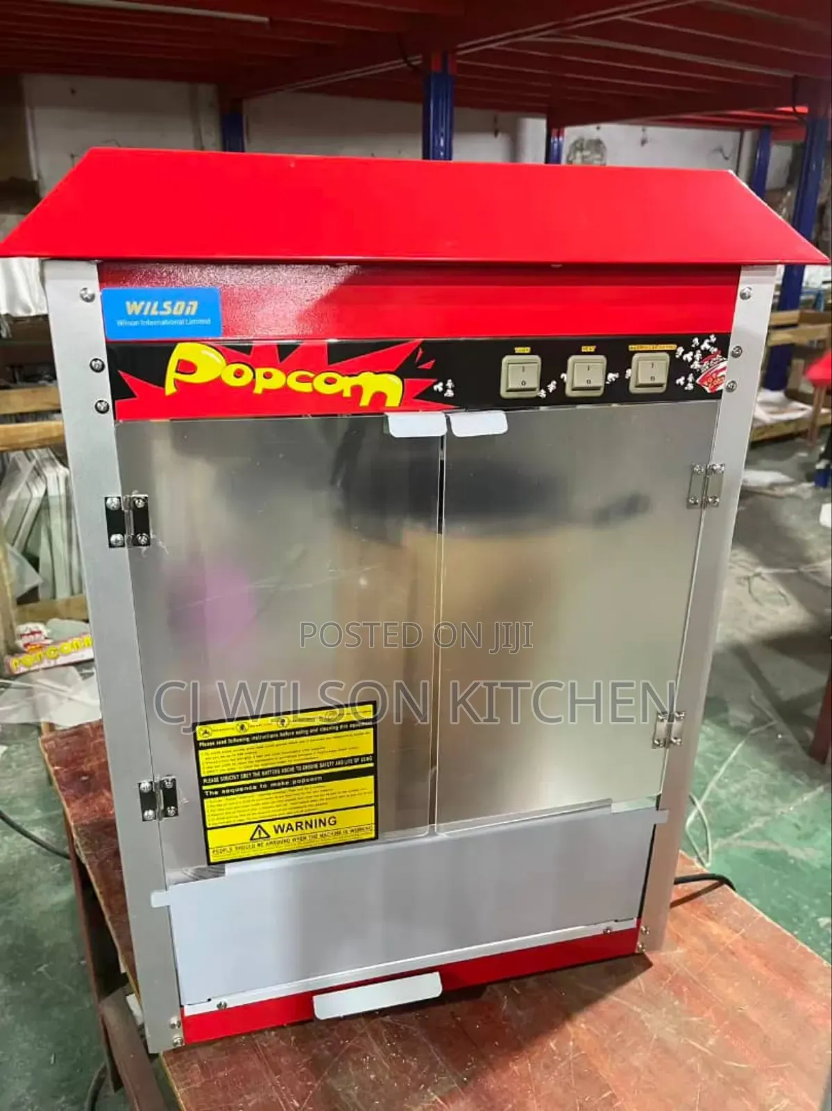 Popcorn Machine Yellow and Red
