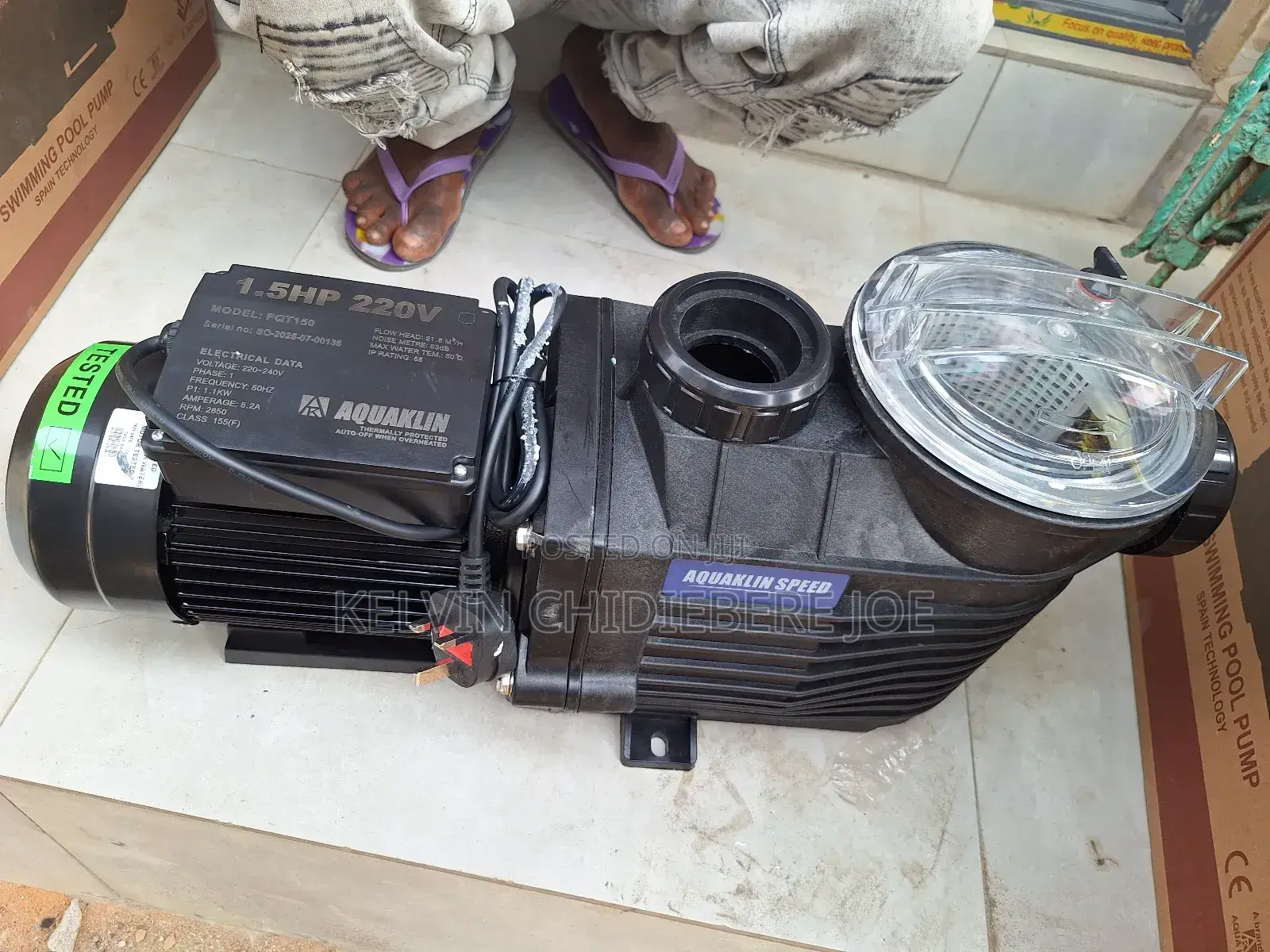 Aqualin 1.5hp High-performance Swimming Pool Circulation Pump