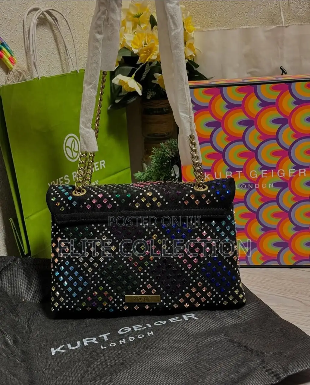 Crystal Kurt Keiger Luxe Bag Available in Displayed Colour Only