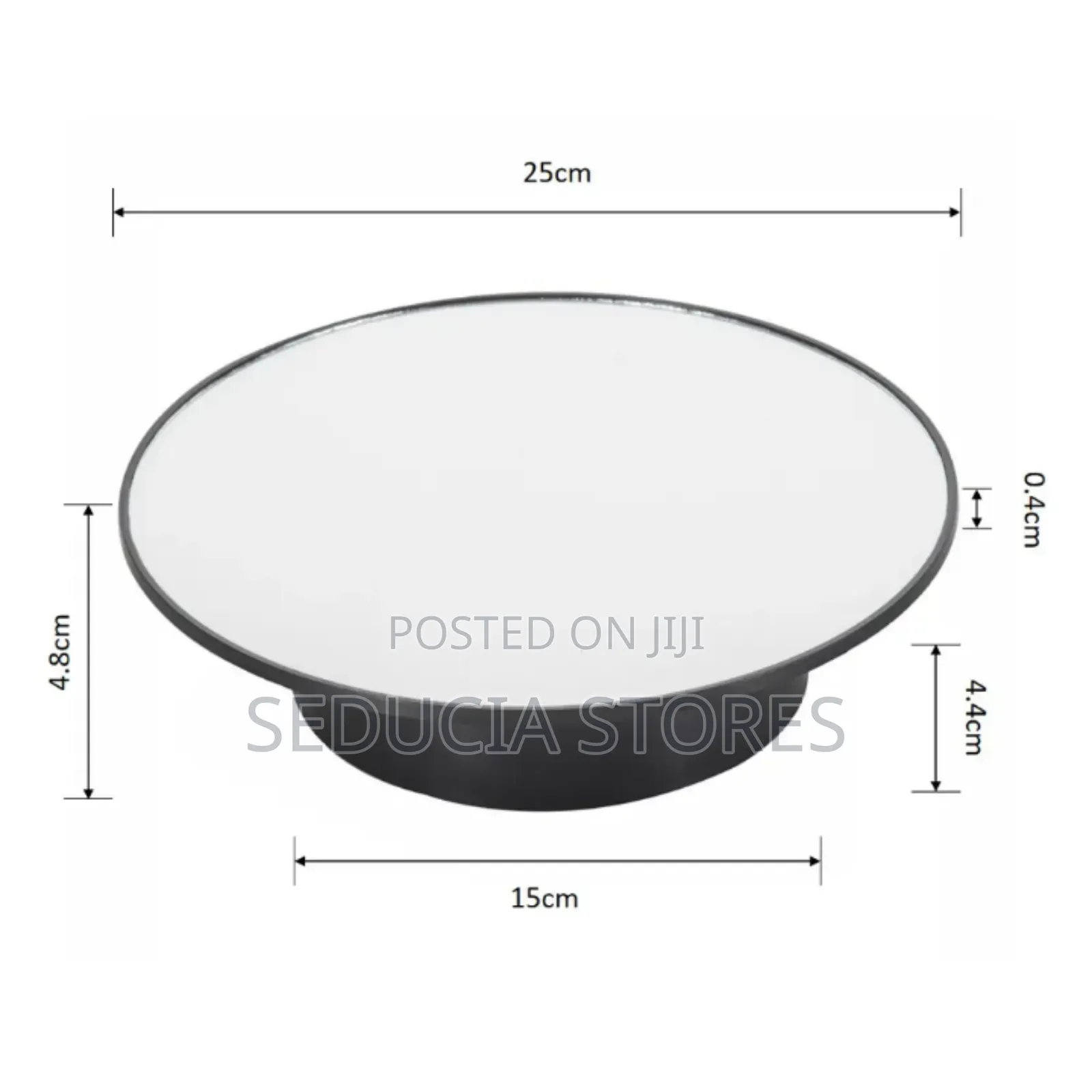 Rotating Mirror Display Stand 360 Degree Turntable - 25cm