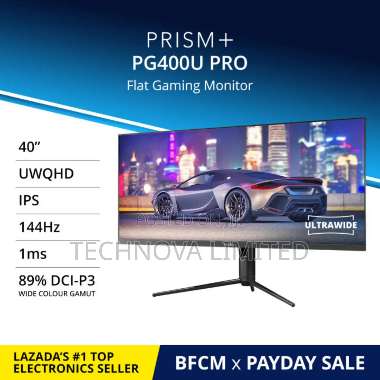 Prism+ Pro 40" Ips Panel 144hz 1ms Uwqhd 3440x1440 Pro Gaming Monitor