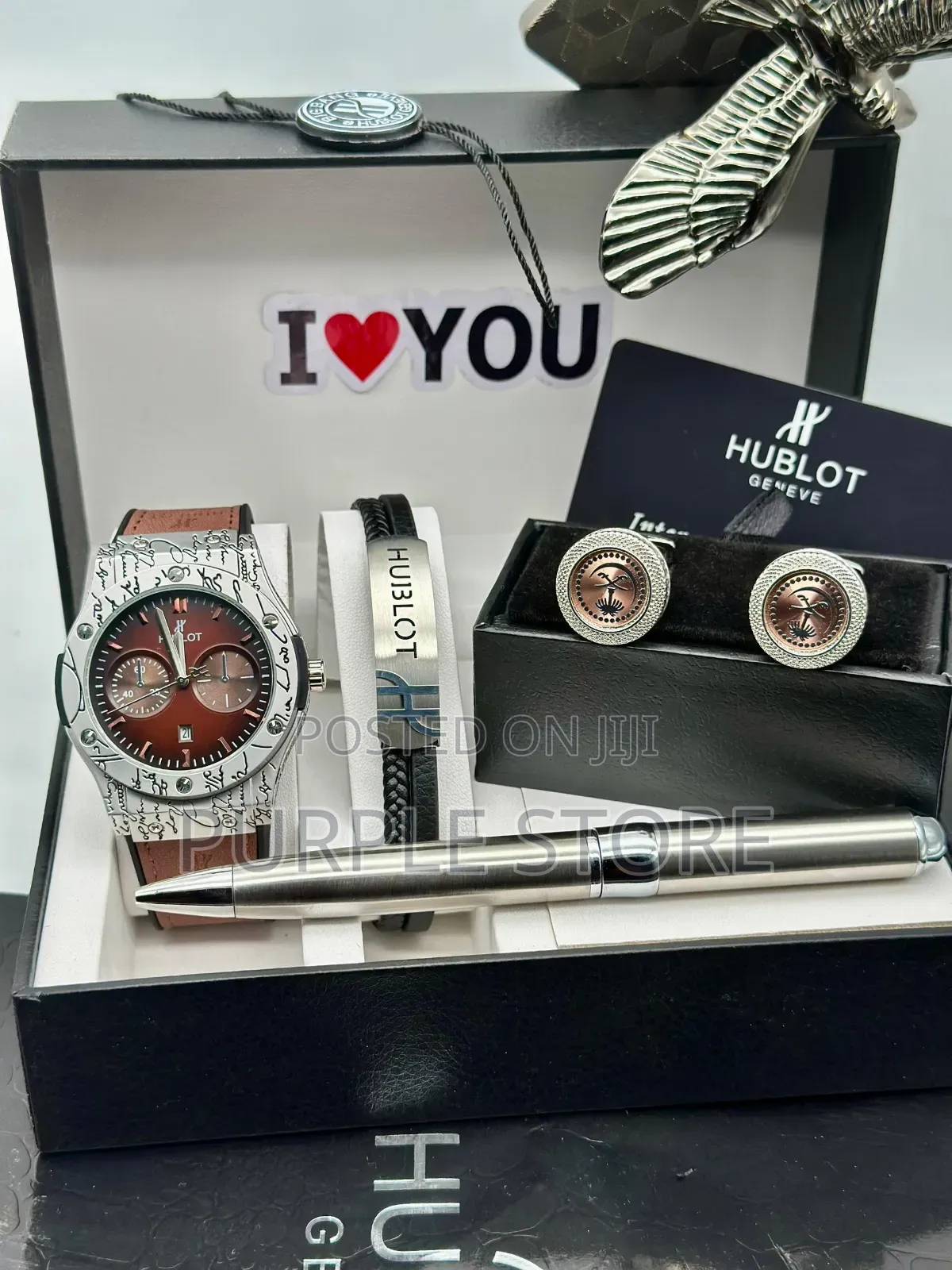 Hublot New Design Watch, Bracelet,Cufflinks and Pen Men's.-Set 9