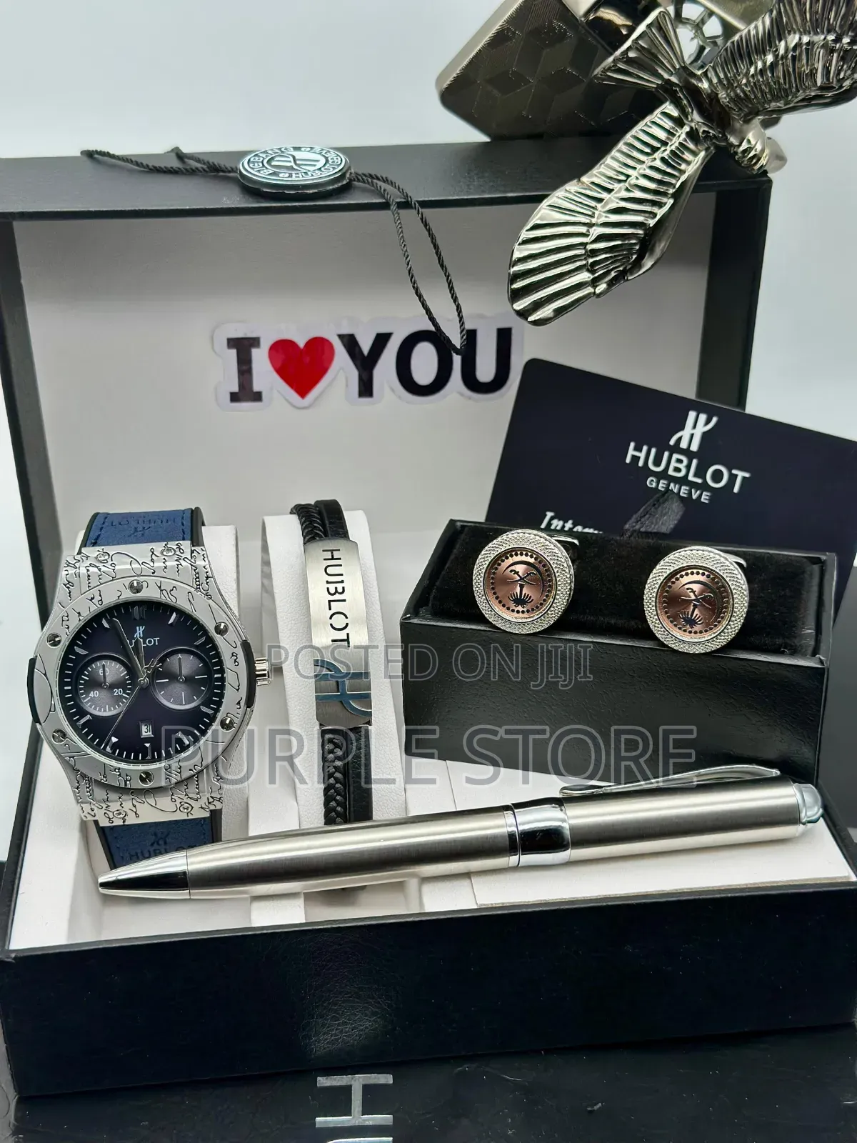 Hublot New Design Watch, Bracelet,Cufflinks and Pen Men's.-Set 9