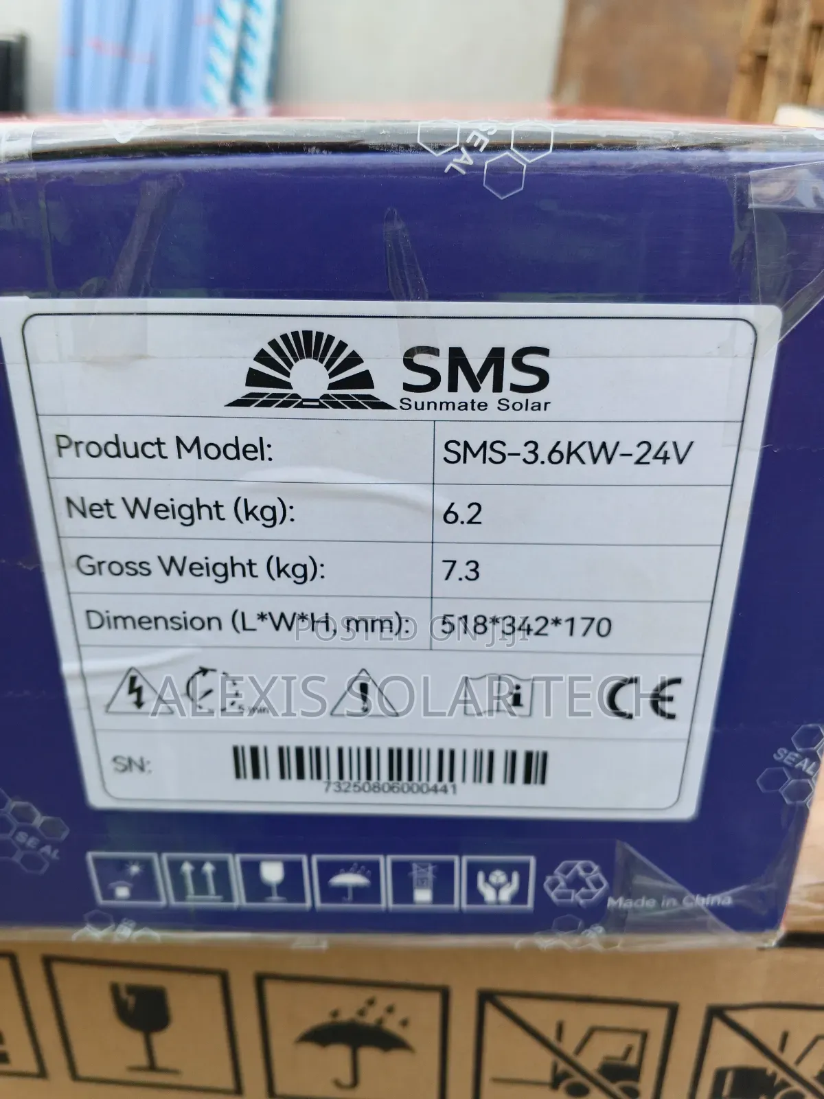 3.6kva 24v SMS Solar Hybrid Inverter