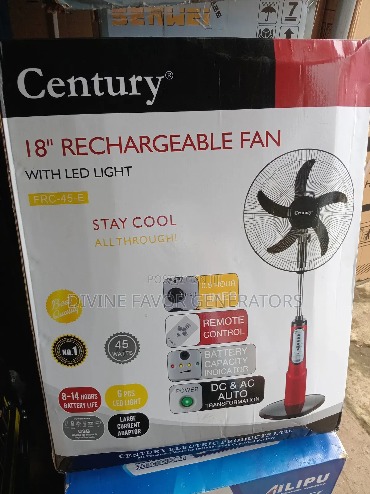 Century 18 Inches Rechargeable Fan