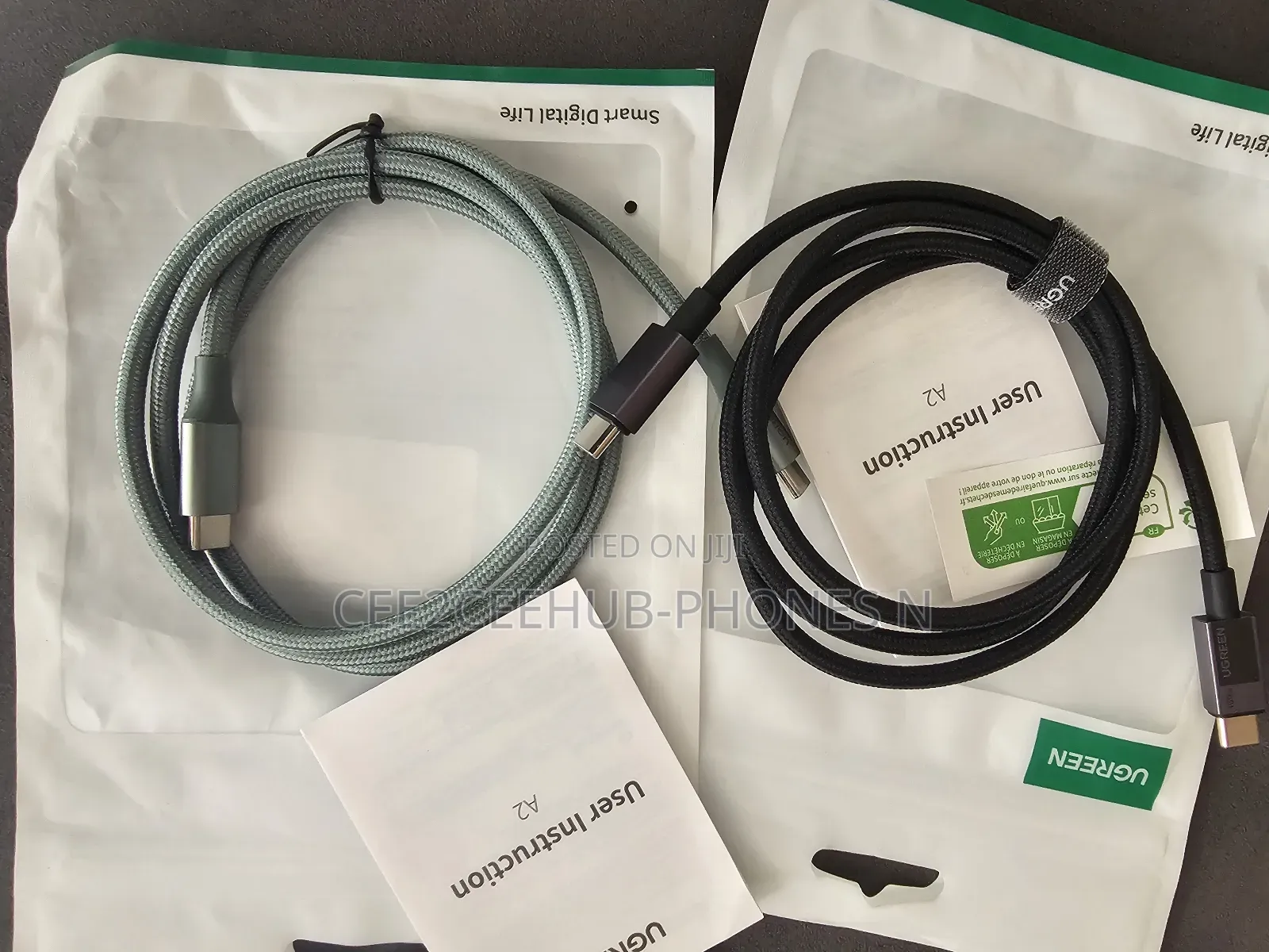 Ugreen Type C to Type C 100watts Cable