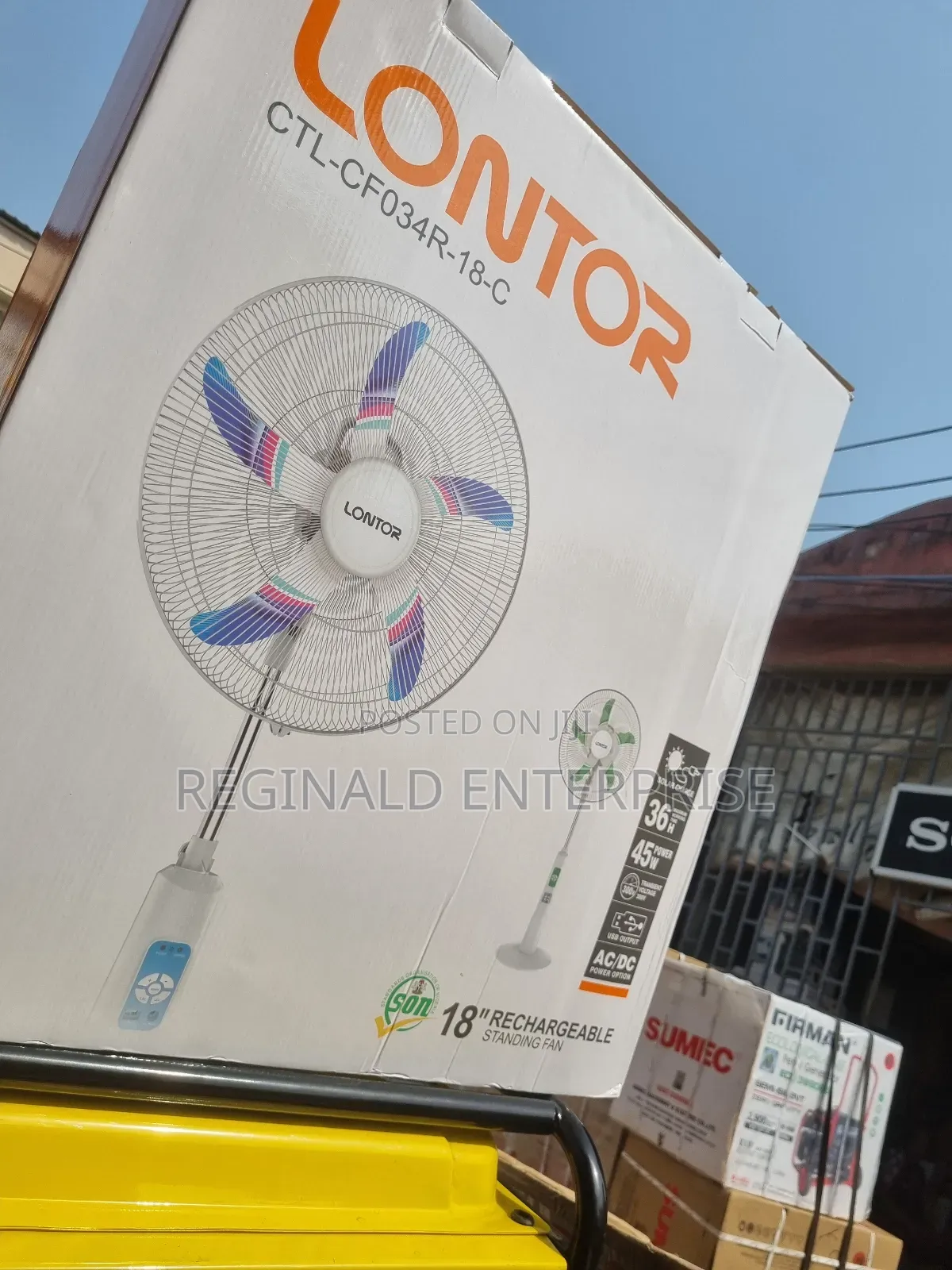 Rechargeable 1i Inches Lontor Fan