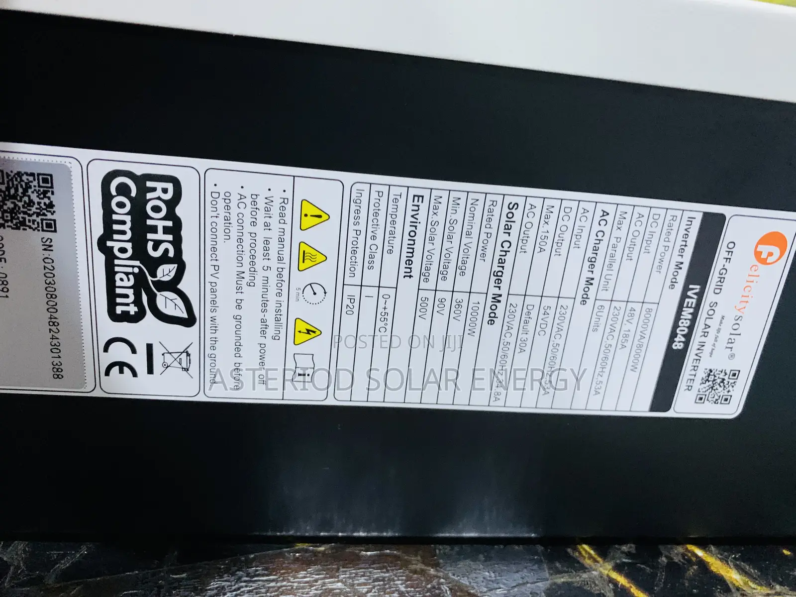 8kva 48volts Felicity (Ivem) Solar Inverter