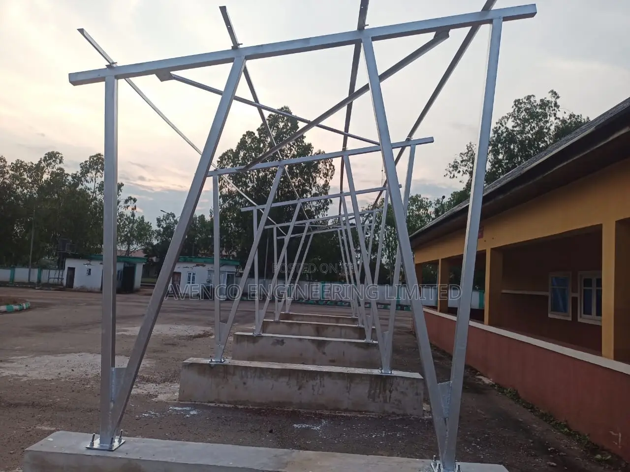 Fabrication of Solar Car Port ,Solar Steel Structure