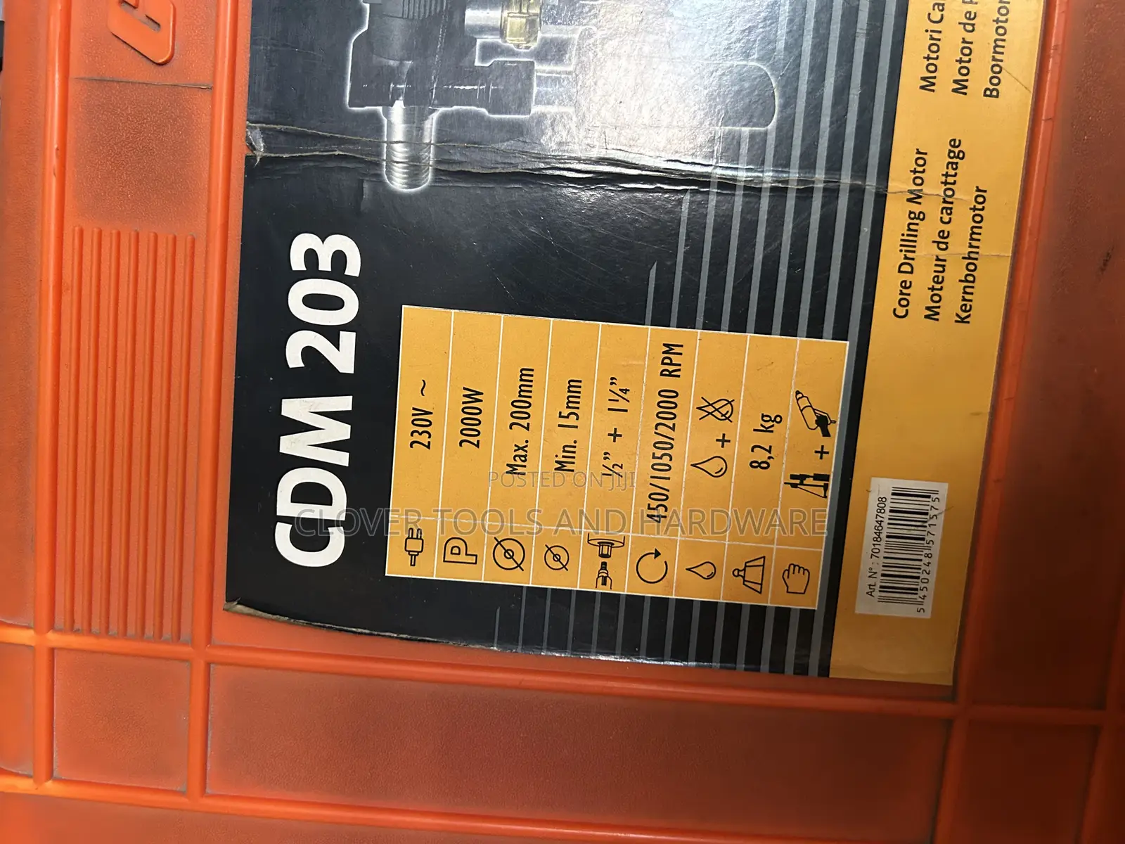 Norton Clipper CDM 203 Diamond Core Drilling Motor
