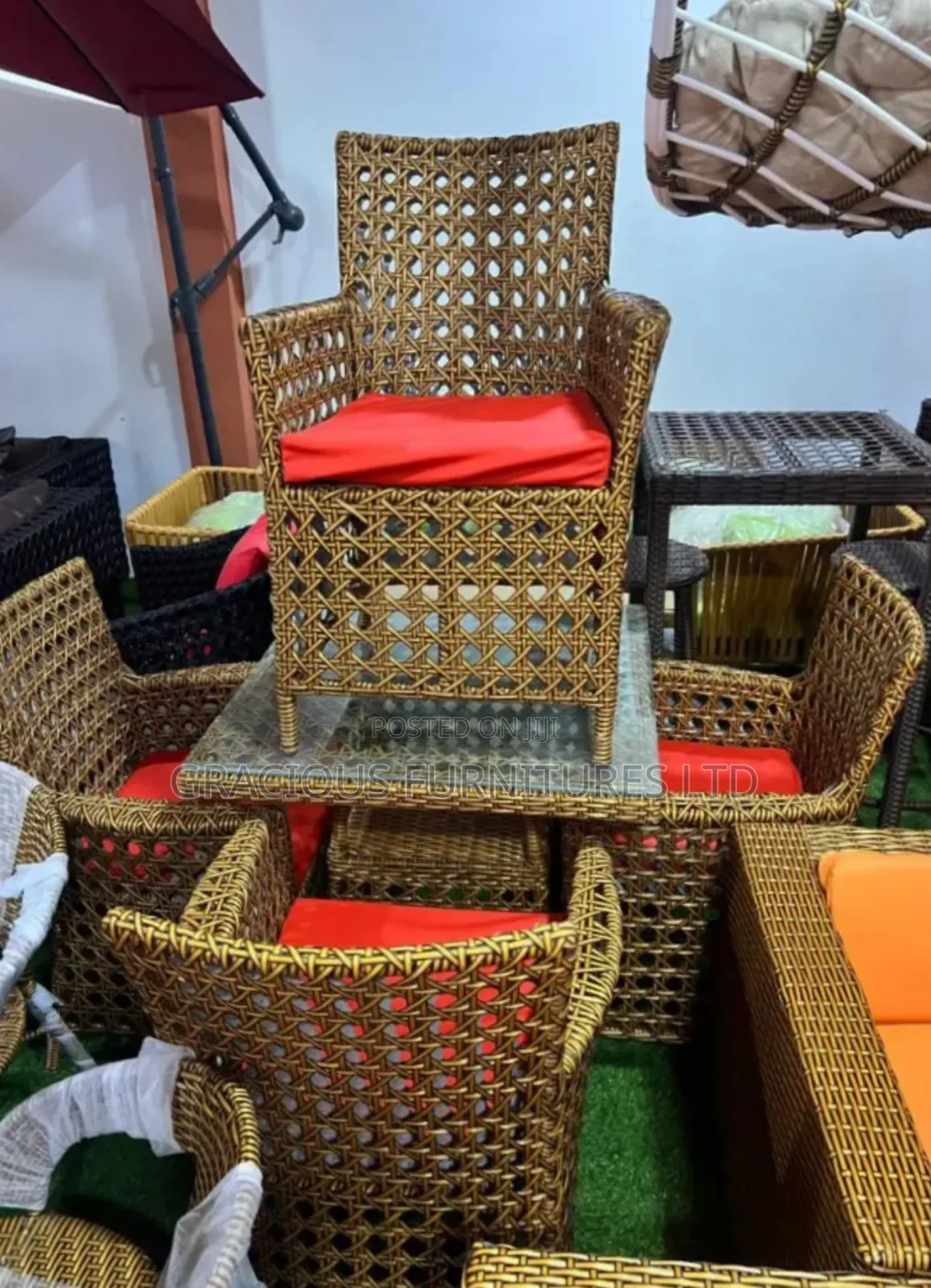 New Modern Rattan Chairs and Table