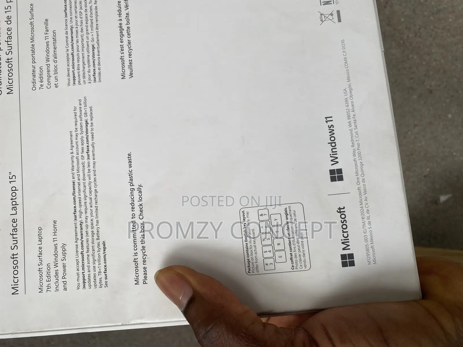 New Laptop Microsoft Surface Pro X 16GB SSD 256GB