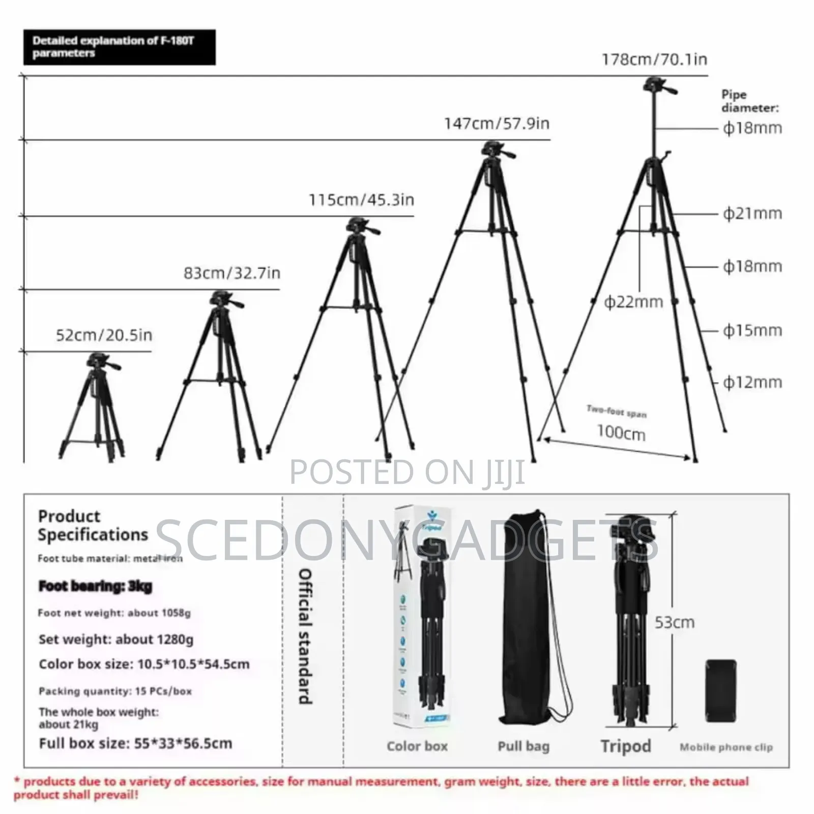 Tripod Stand F-180t