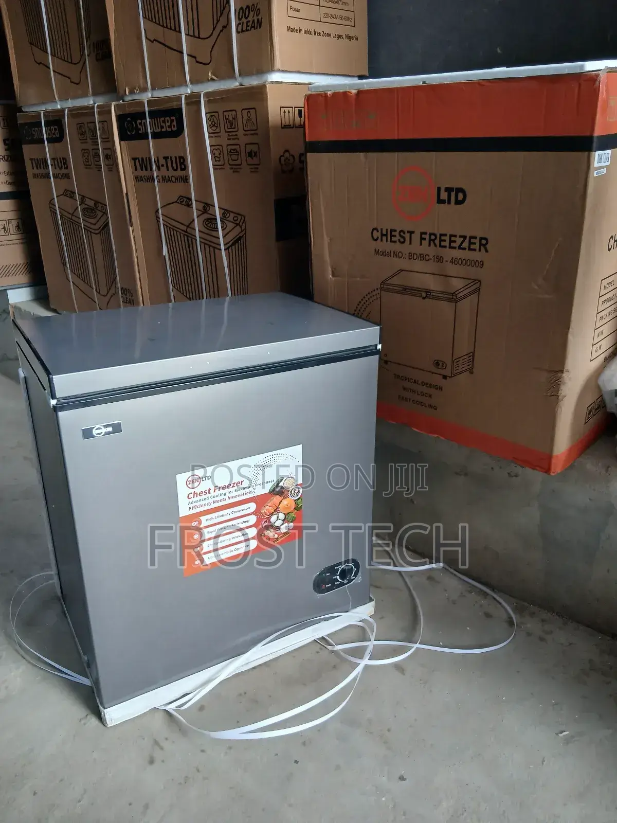 Brand Zen LTD 150liters Chest Freezer With Slideable Glasses