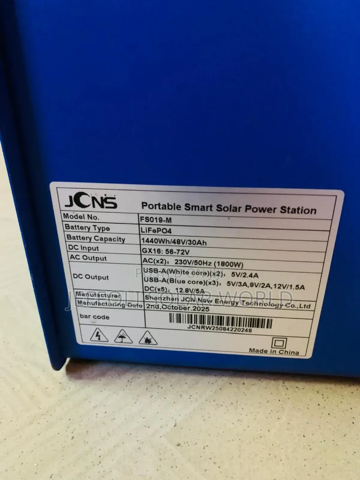 JCNS Solar Generator