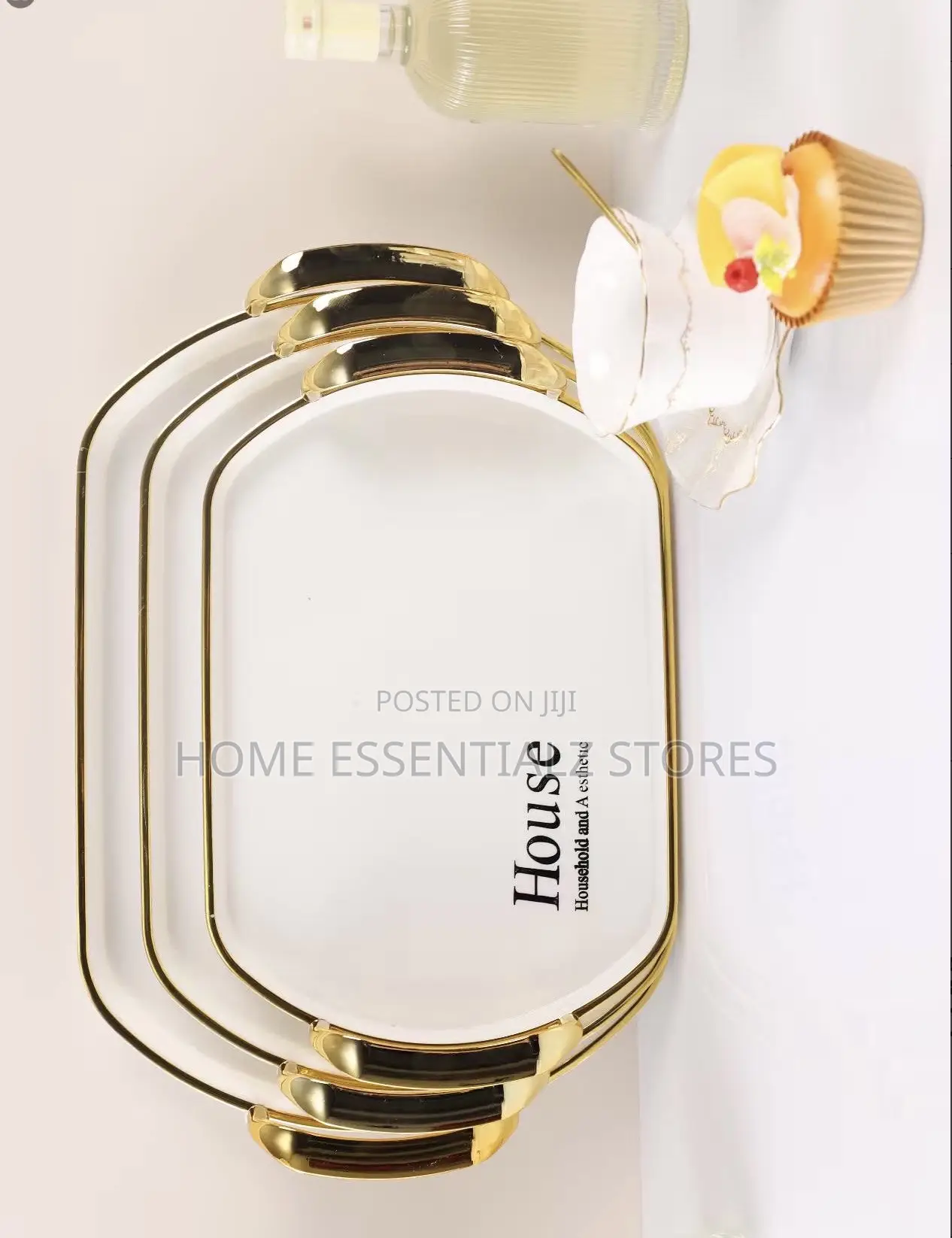 3 Pieces Serving Tray Set - Food Serving Trays