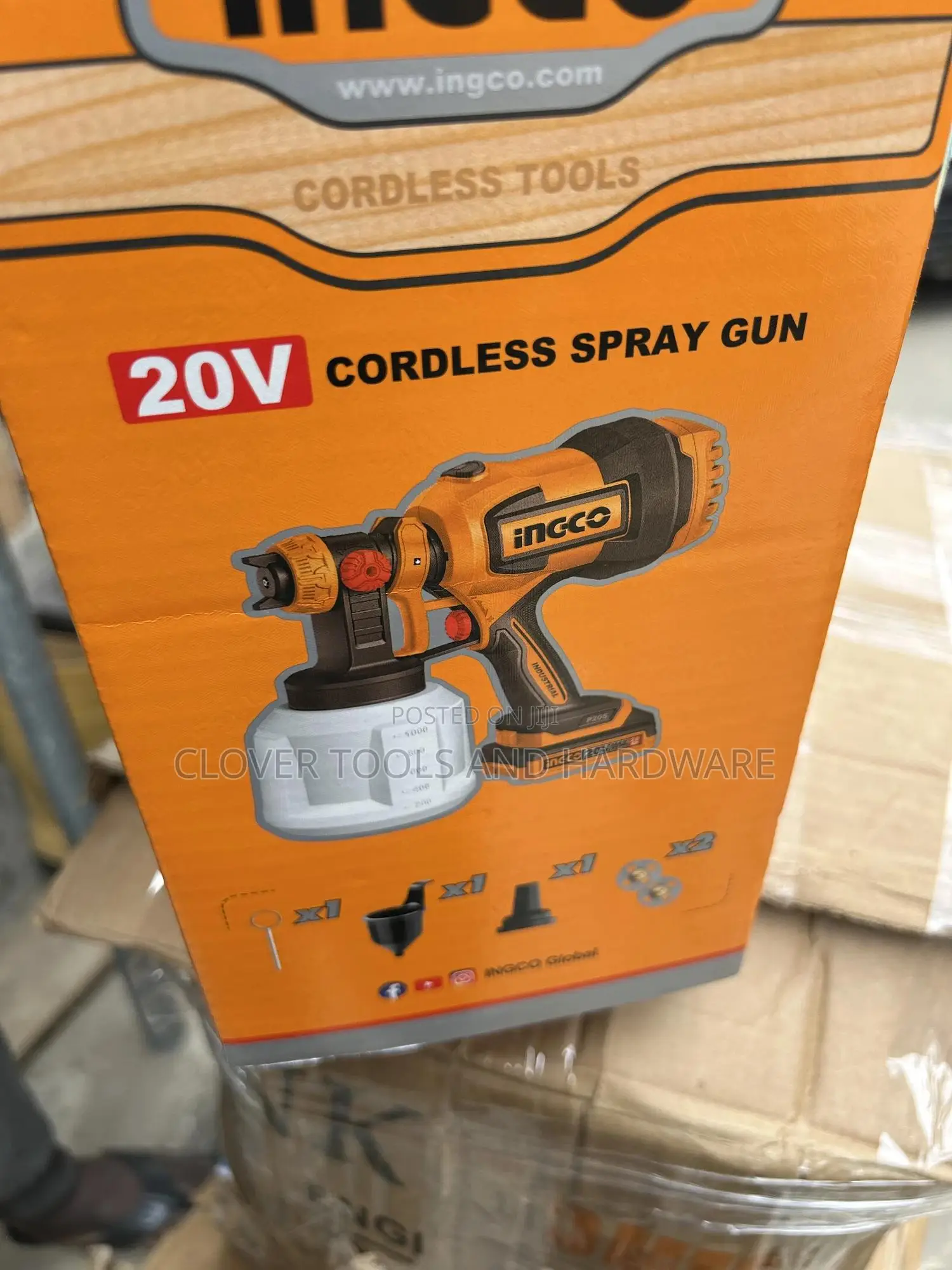 Ingco Lithium-Ion Cordless Spray Gun 20v