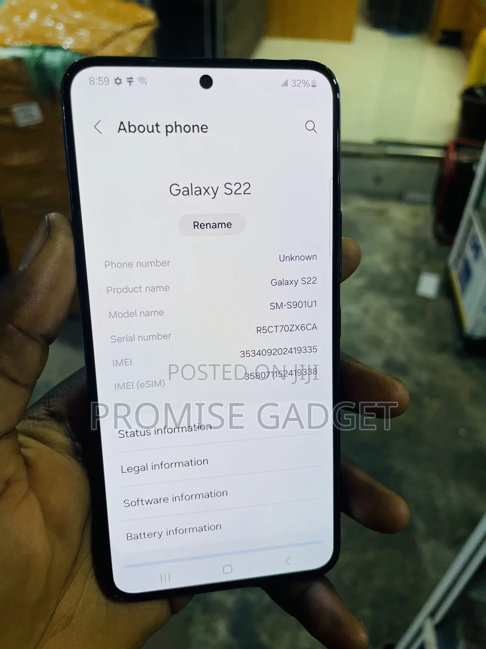 Samsung Galaxy S22 5G 128 GB Black