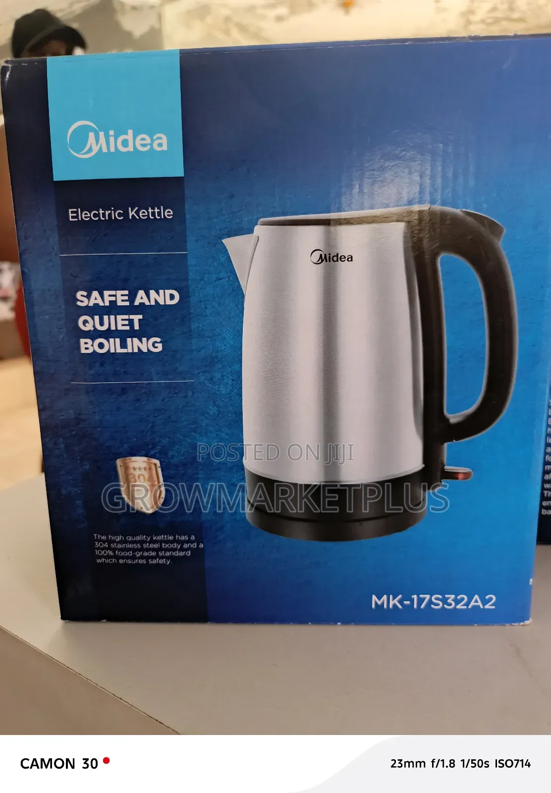 Midea Electric Kettle Mk‐17s32a2 – 1.7l Stainless Steel