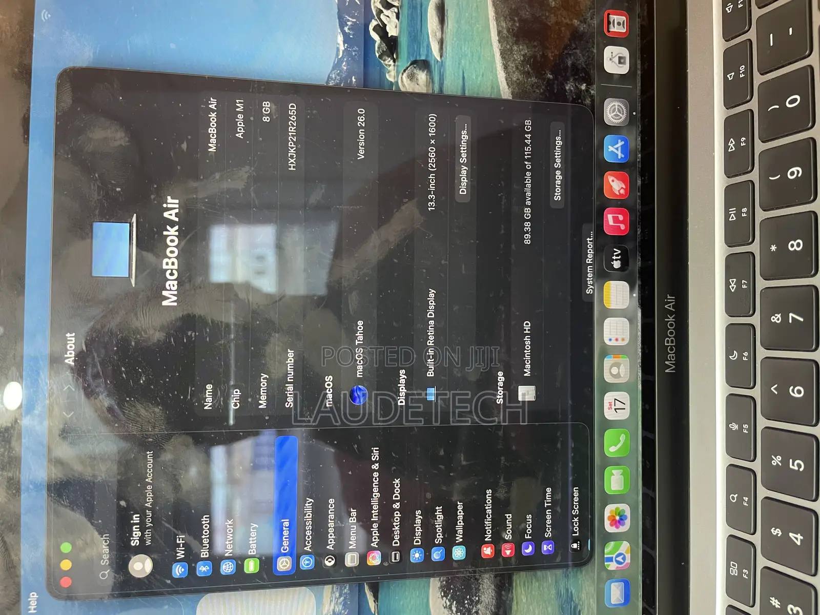 Laptop Apple MacBook Air 2020 M1 8GB Apple M1 SSD 128GB