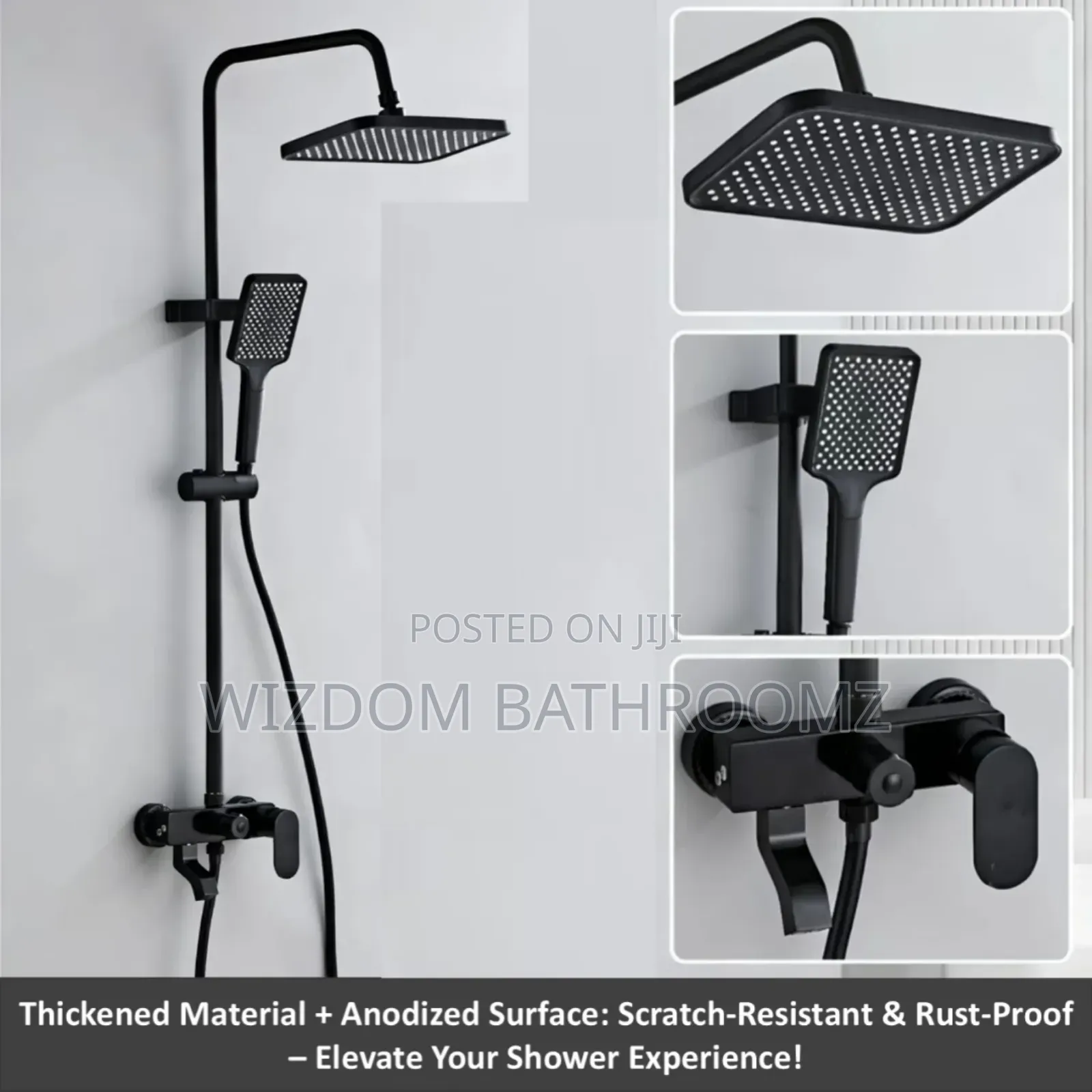 Quality Black Shower Set