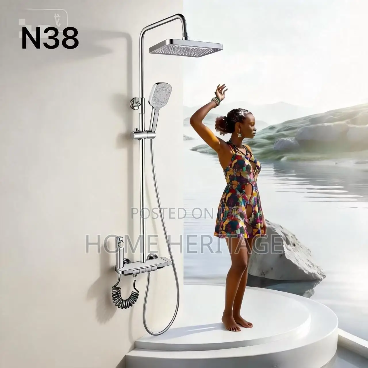 Chrome Pianos Standing Shower