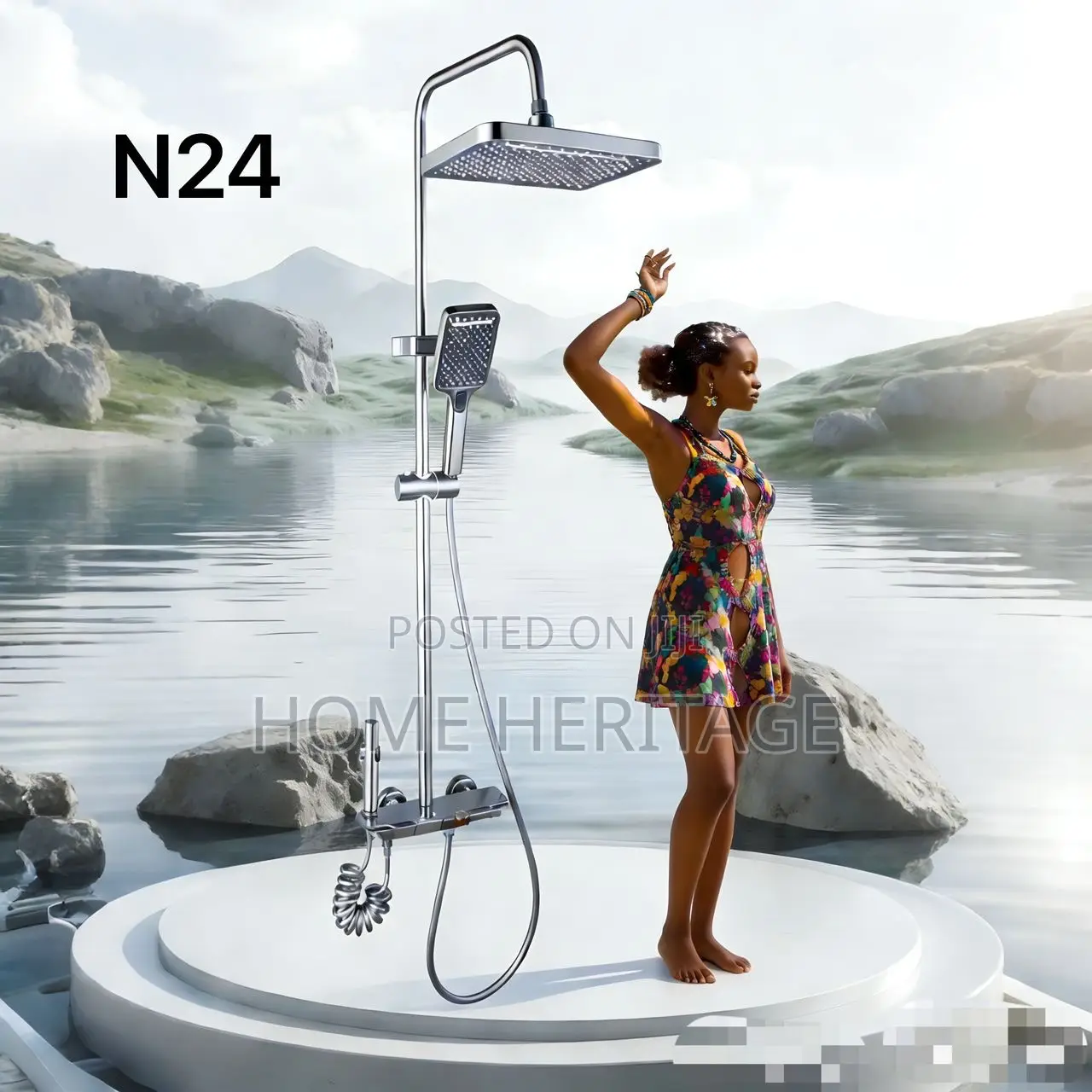 Chrome Pianos Standing Shower