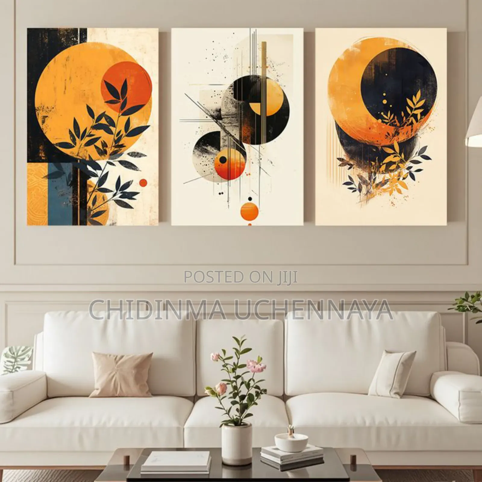 3pcs Set Framed Modern Minimalist Canvas Art