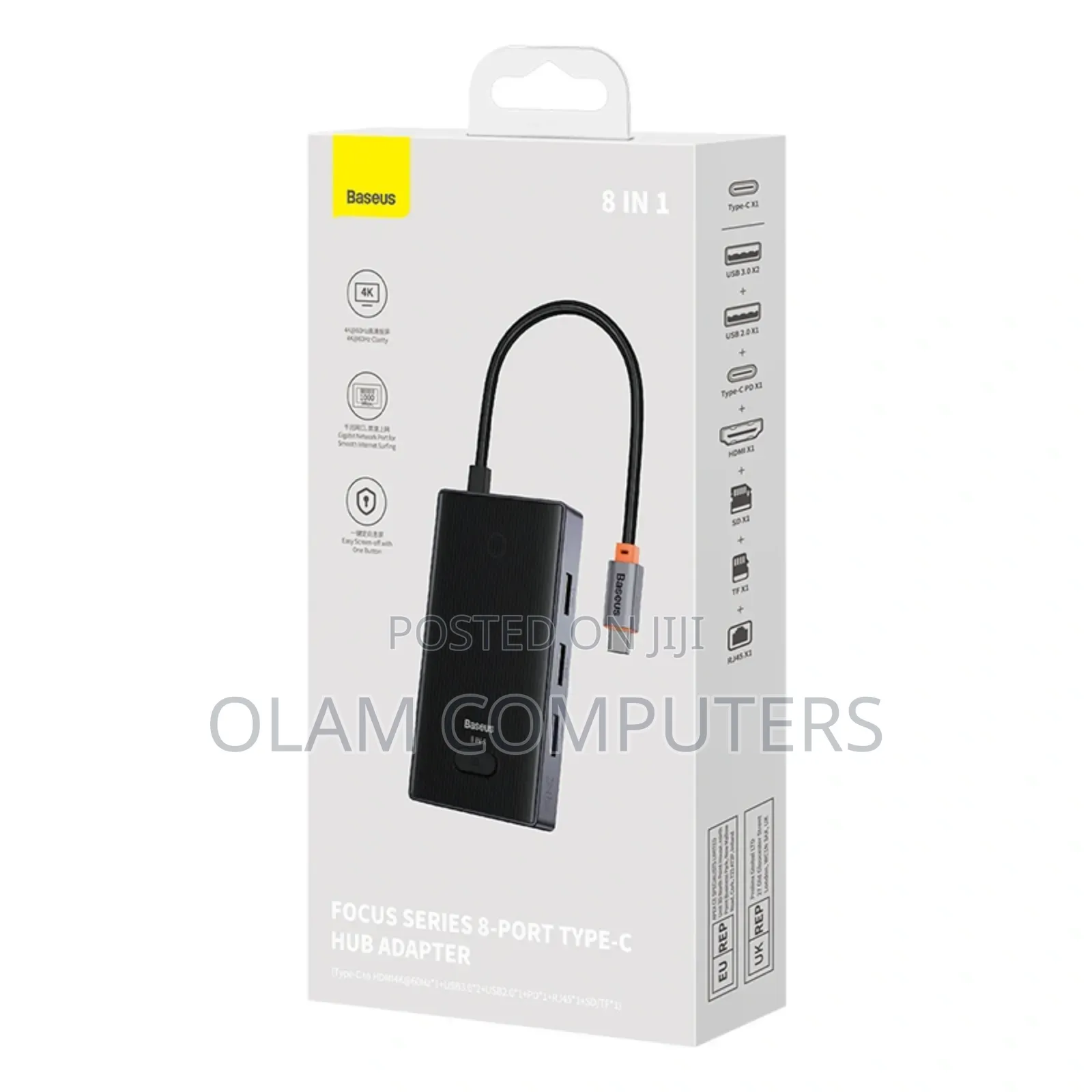 Baseus 8 in 1 Focus Series 8-Port Type-C Hub Adapter