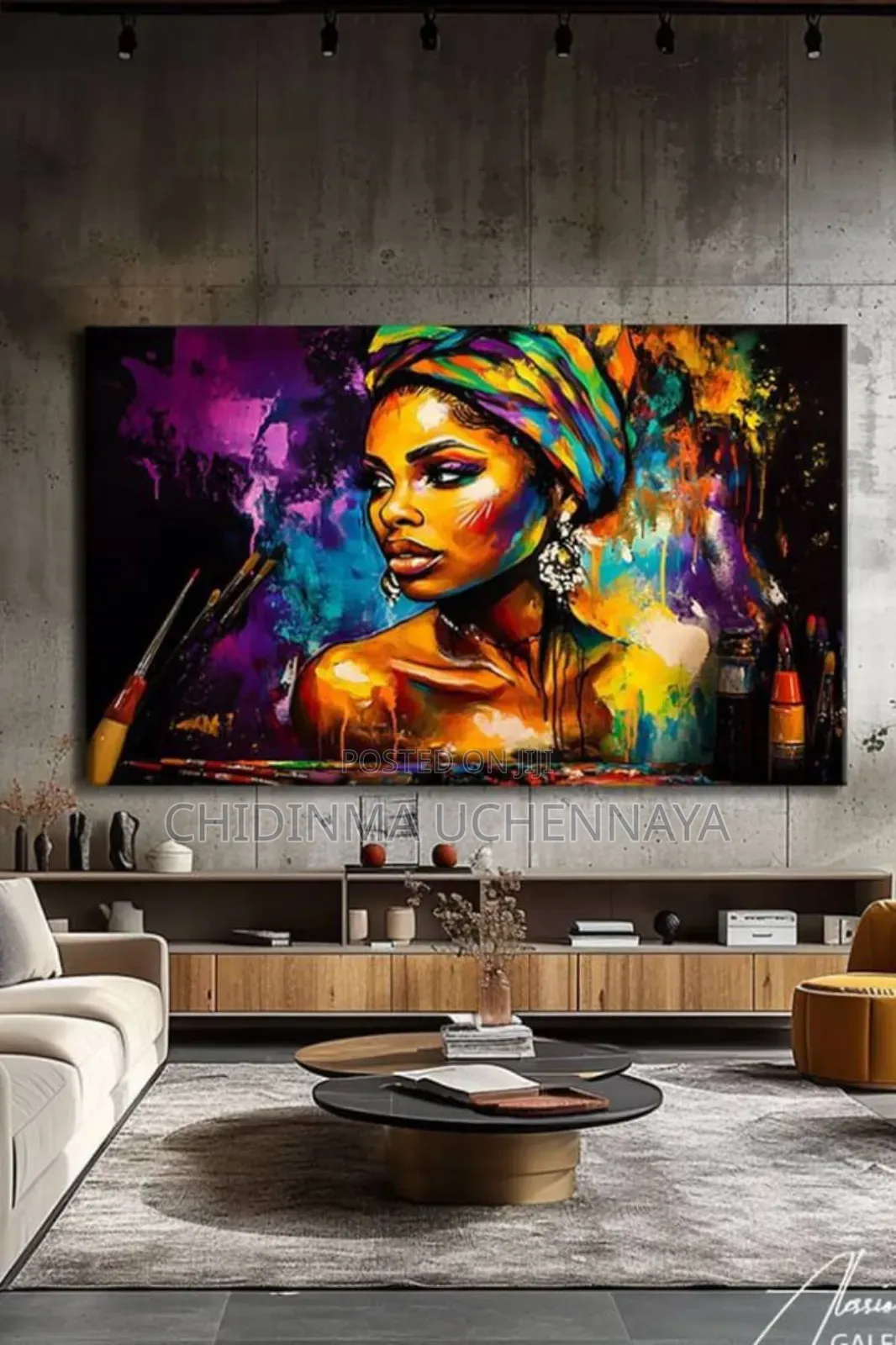 African Women Abstract Canvas Art