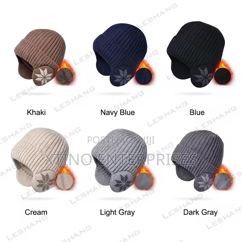 Winter Knitted Hat for Men Women Outdoor Ear Beanie Brand New