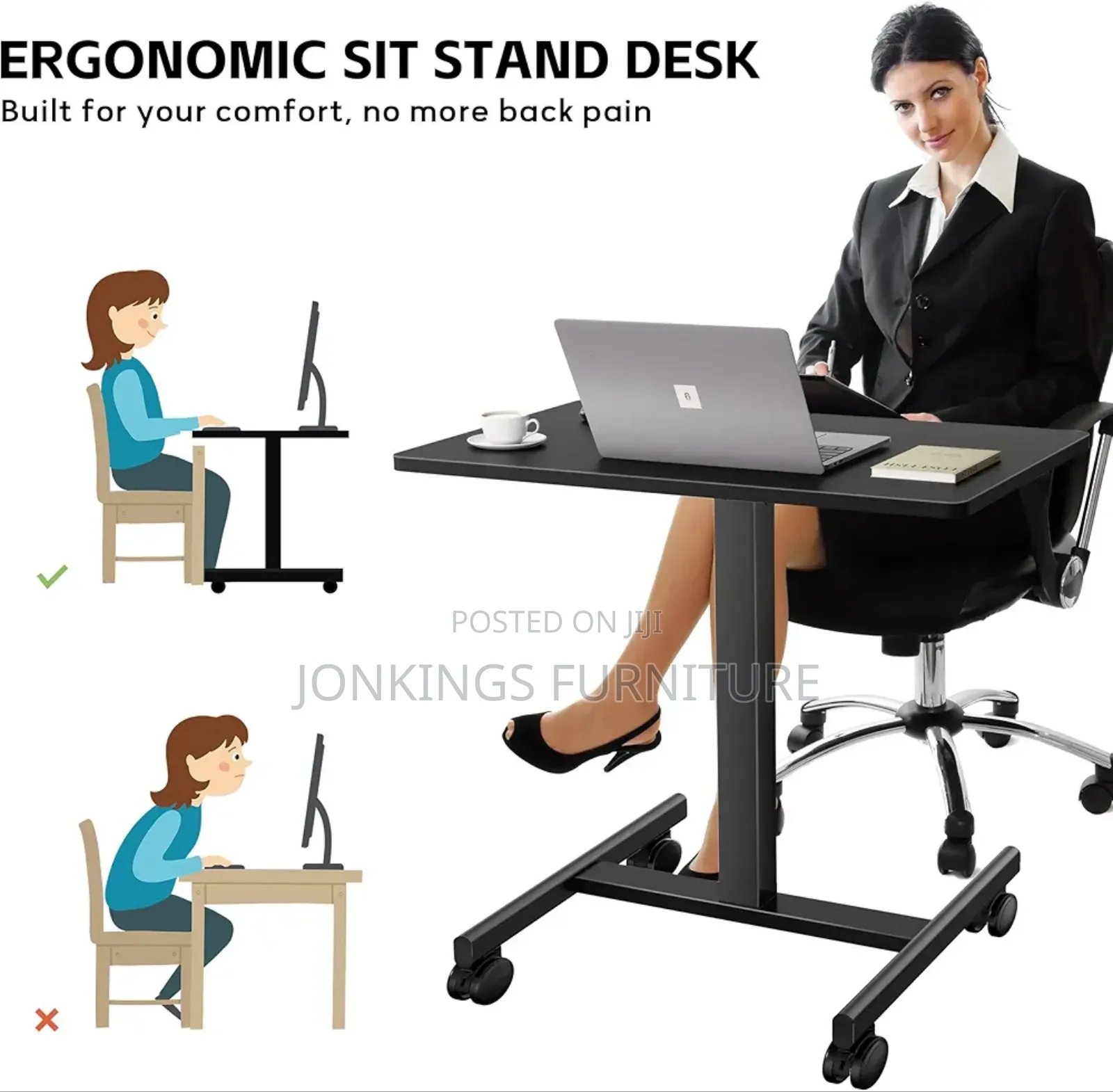 Ergonomic Sit Stand Desk