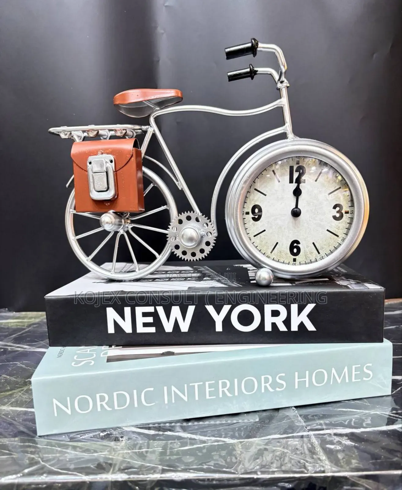 Twist Bike Clock/Post Master Bicycle Clock . Top of the Line Decor
