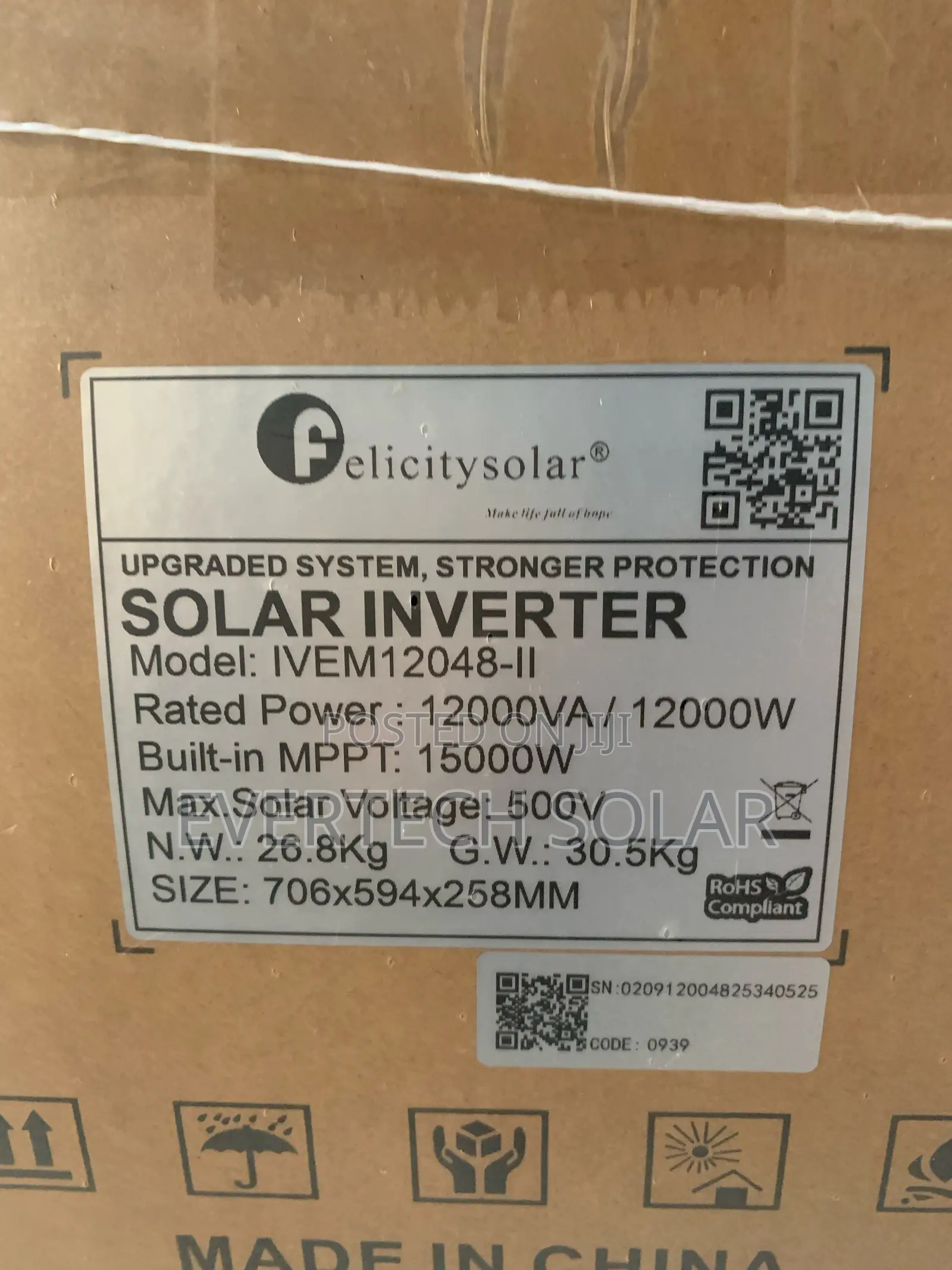 12kva Felicity Ivem Hybrid 48v Inverter