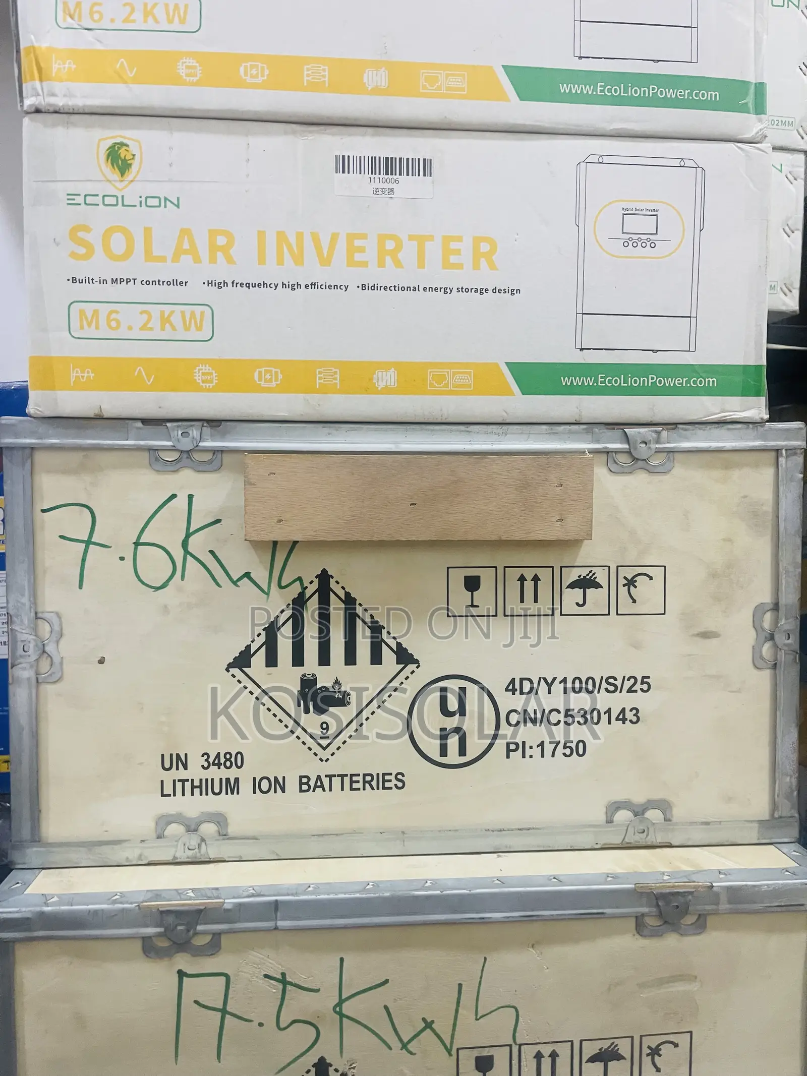 7.6kwh 48v Ecolion Lithium Ion Battery