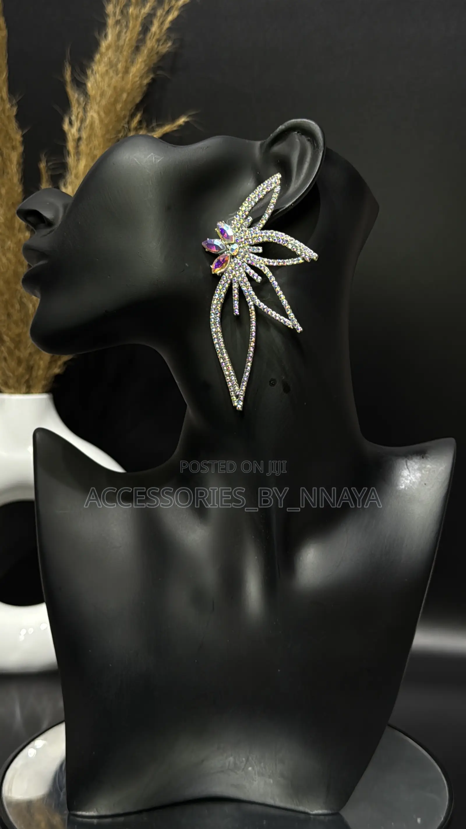 Silver Star Tear Drop Earrings