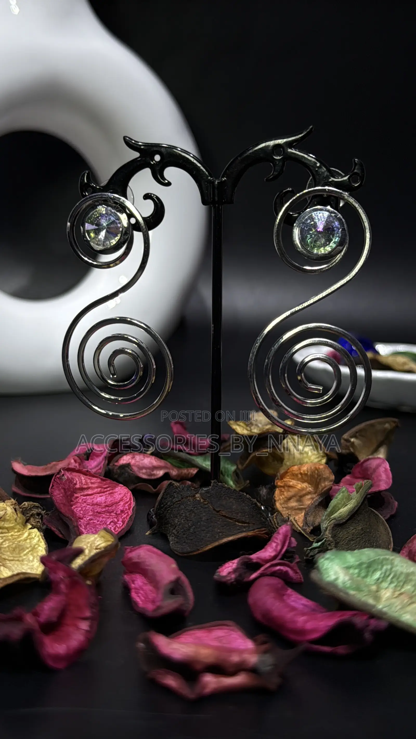 Silver Spiral Earring