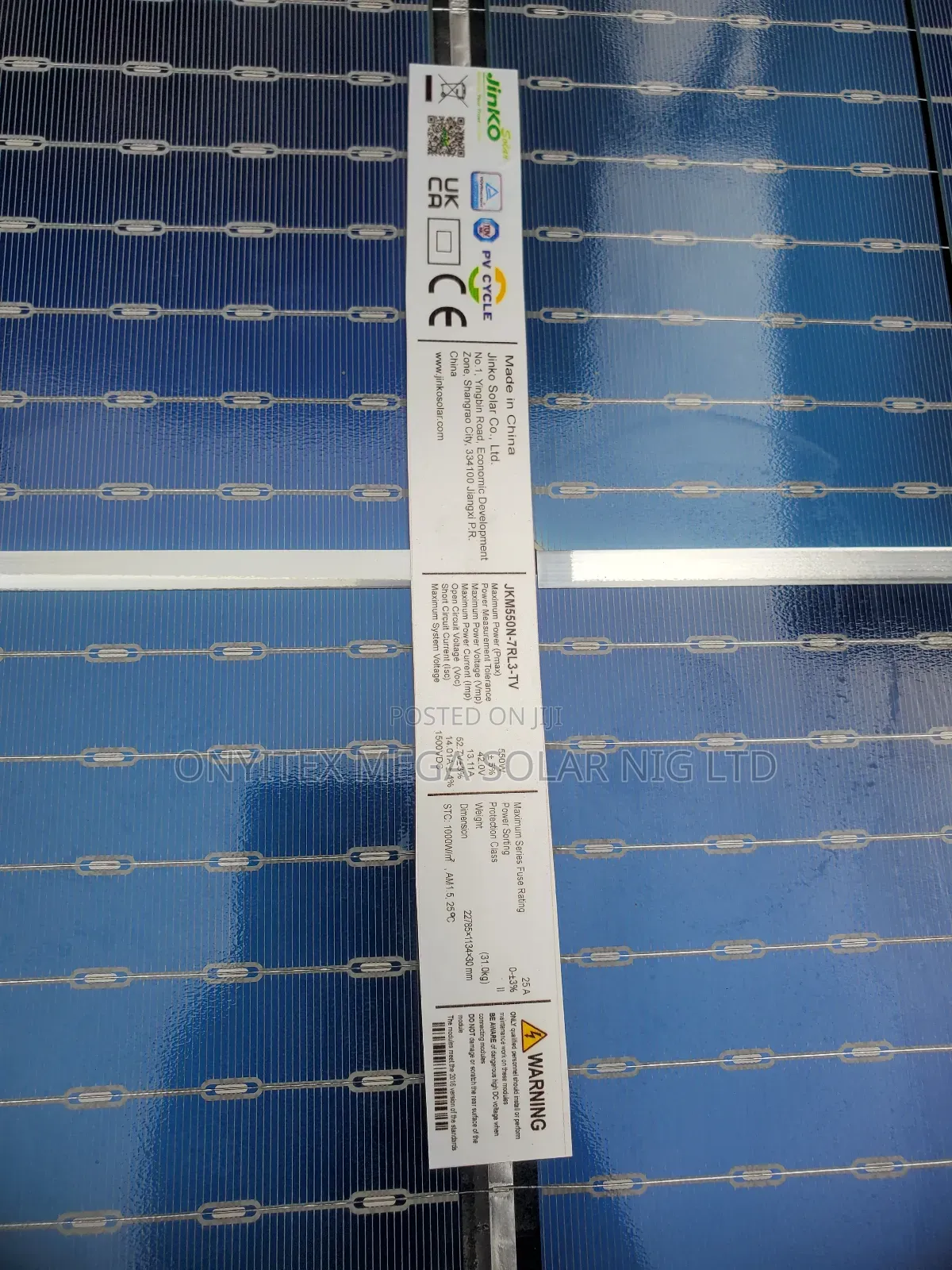 Original Jinko Solar Panel 550watts