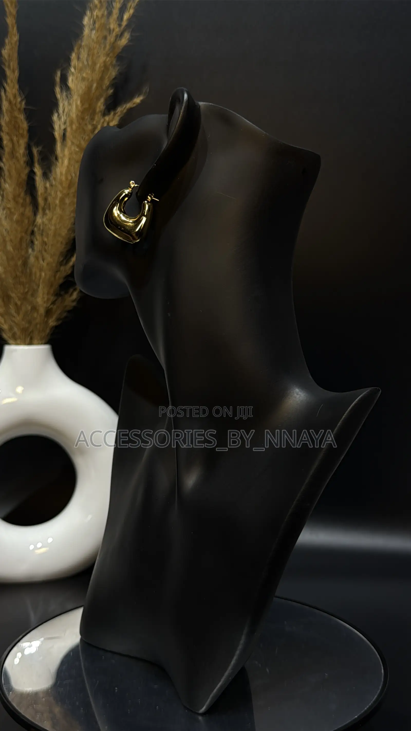 U Shaped Gold Hoop Earring