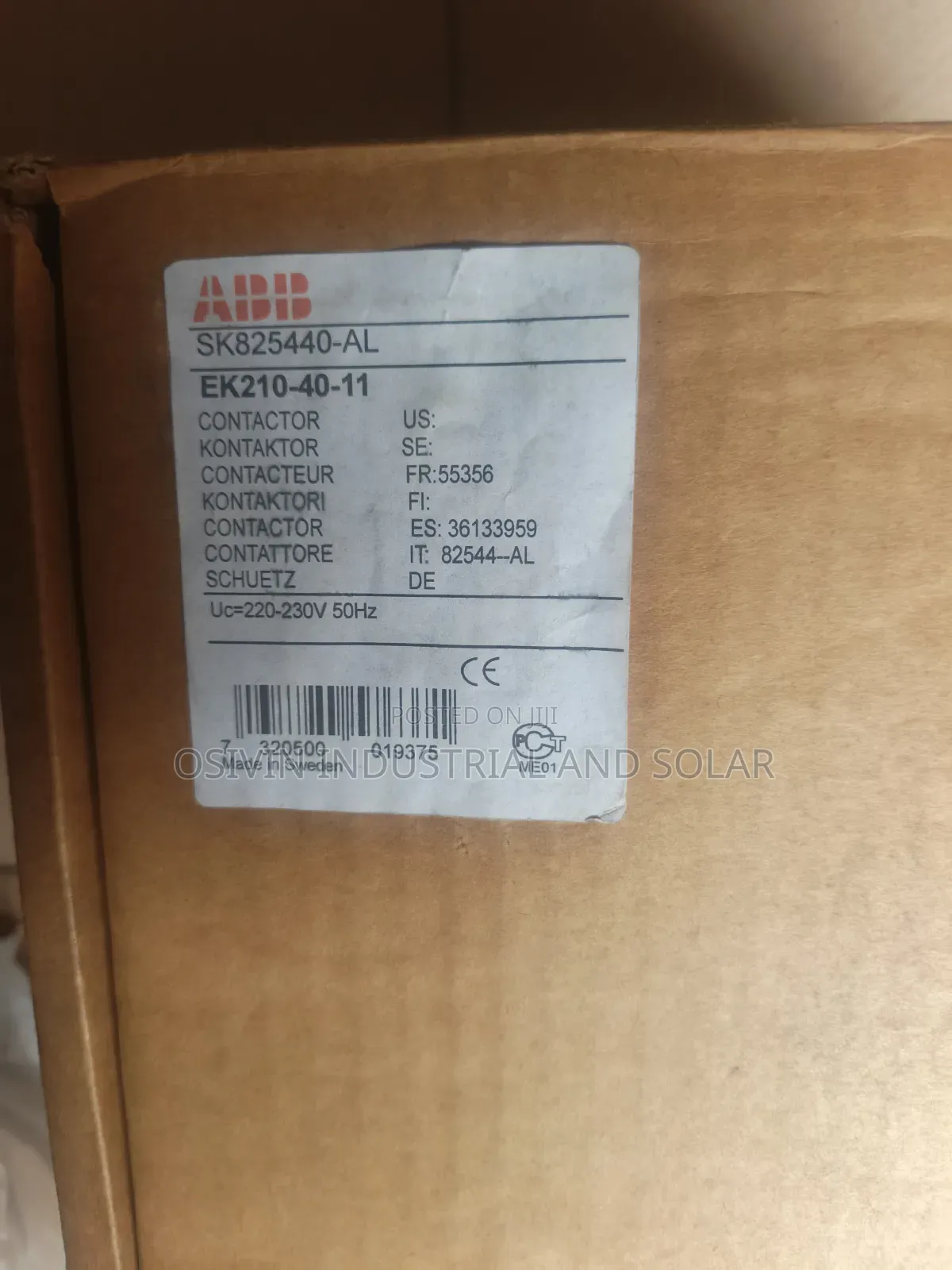 Ek 210 350a 4pole Abb Original Contactor