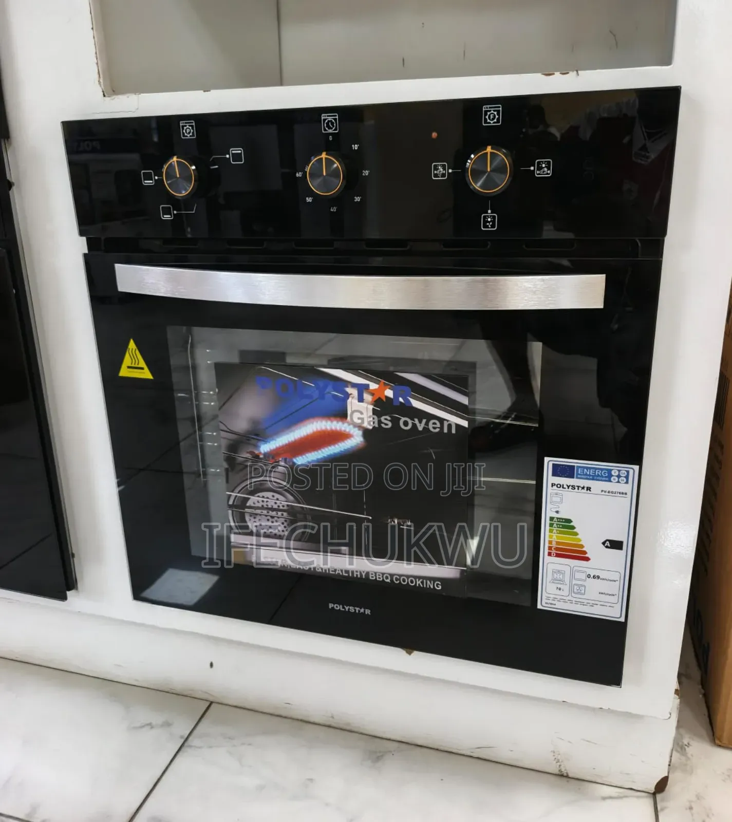 Original Polystar Built-in Luxury Gas User Oven With Grill 75litters