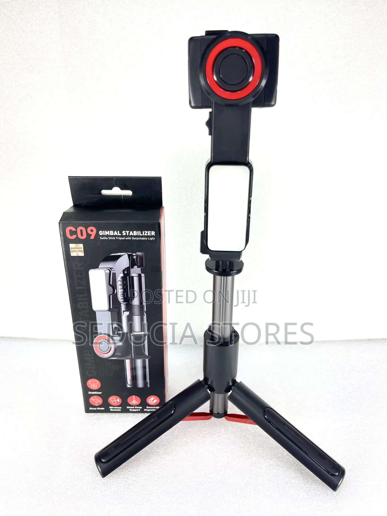 C09 Ai Gimbal Stabilizer Selfie Stick Tripod With Detachable Light
