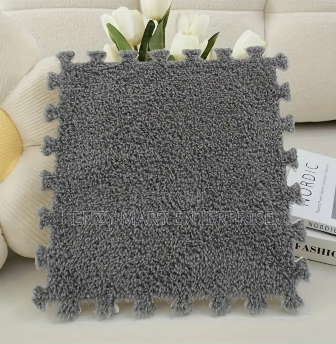 Washable Puzzle Carpet Tiles, Soft Eva Floor Mat for Office Home