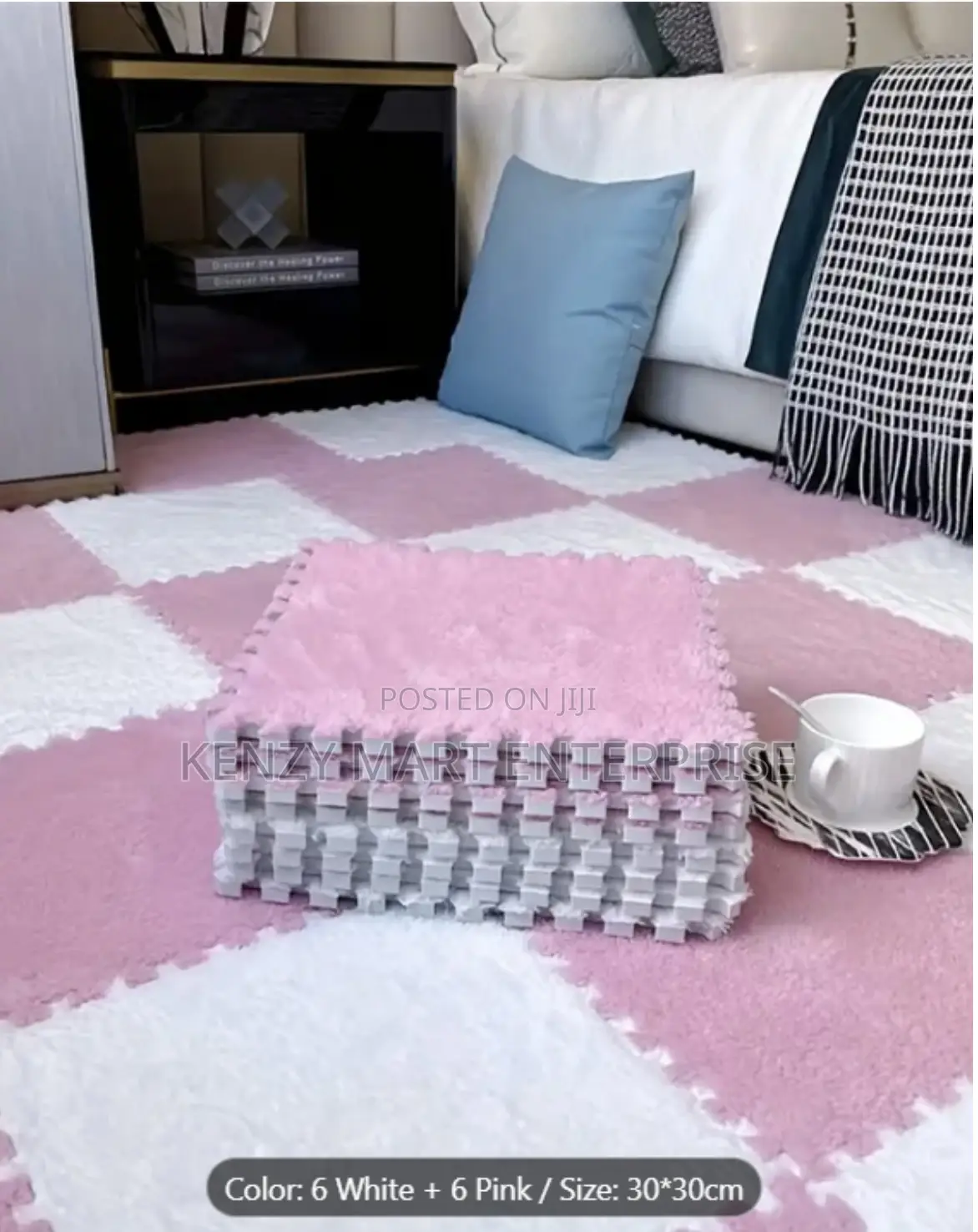 Washable Puzzle Carpet Tiles, Soft Eva Floor Mat for Office Home