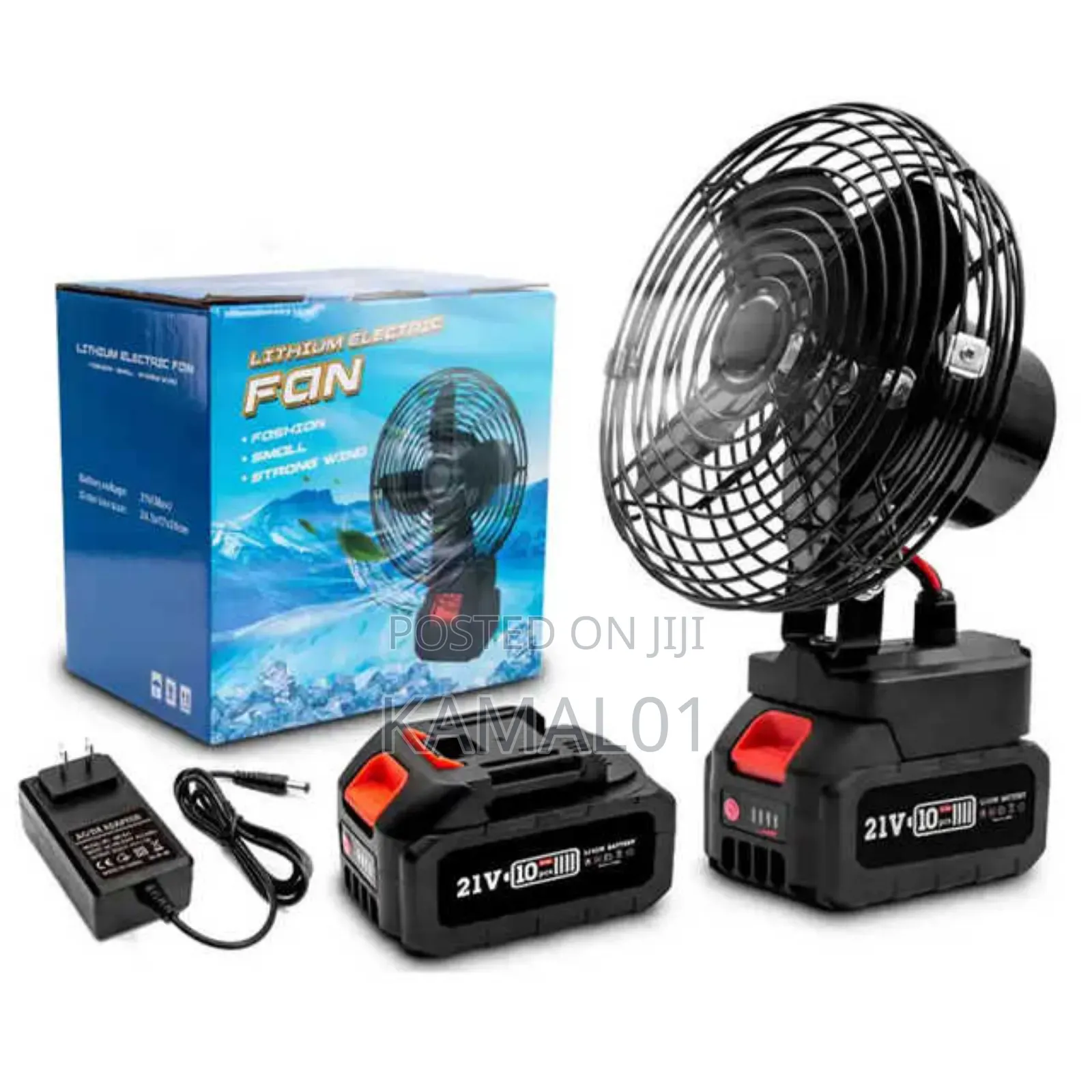 Lithium Electric Fan With 2 Batteries 48v