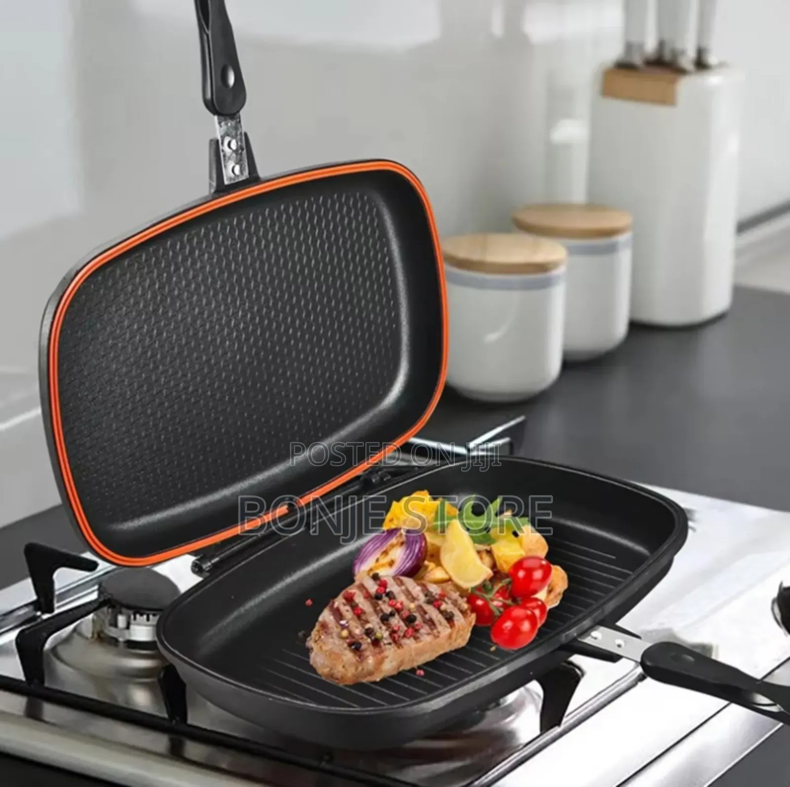 44cm Dessini Die Casting Double Sided Fry Pan Grill Pan