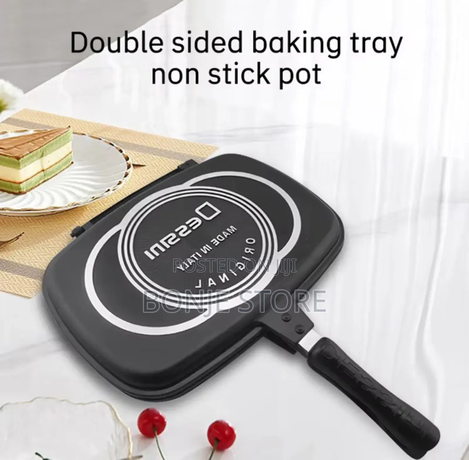 44cm Dessini Die Casting Double Sided Fry Pan Grill Pan