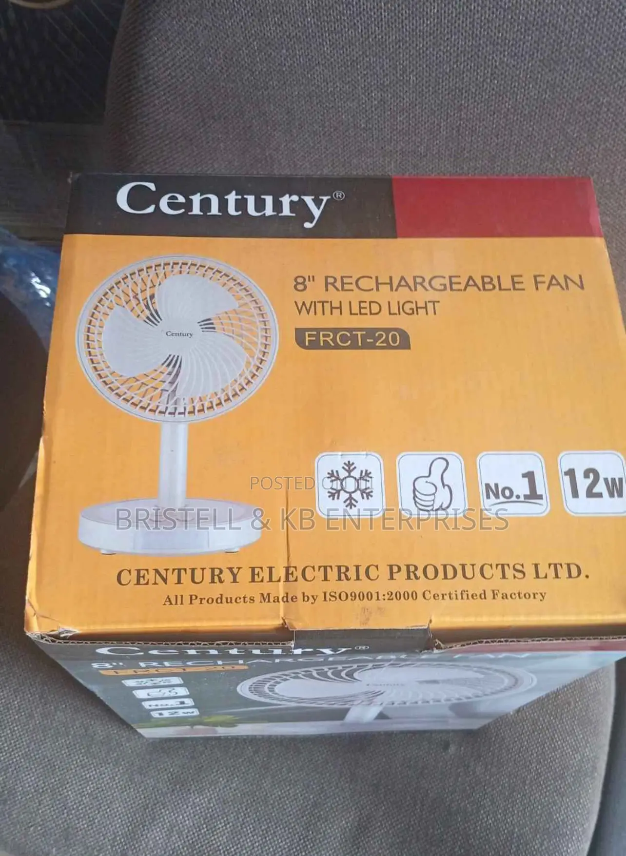 Century 8 Rechargeable Fan
