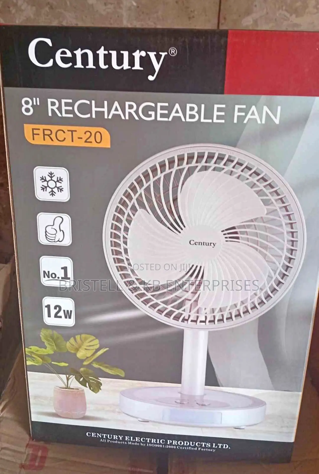 Century 8 Rechargeable Fan